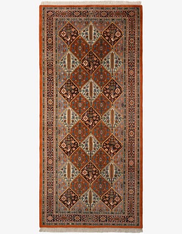 5' 4 x 11' 5 Hand Knotted Bakhtiar Wool Runner Rug