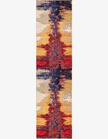 Orange Washable Casablanca Runner Rug