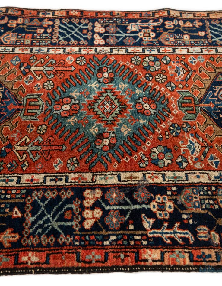 Detail image of 3' 1 x 10' 4  Hand Knotted Gharajeh Persian Runner Rug