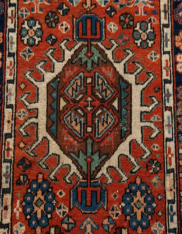 Detail image of 3' 1 x 10' 4  Hand Knotted Gharajeh Persian Runner Rug