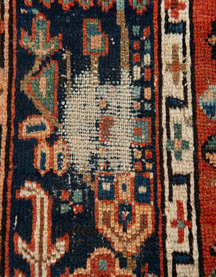 Detail image of 3' 1 x 10' 4  Hand Knotted Gharajeh Persian Runner Rug