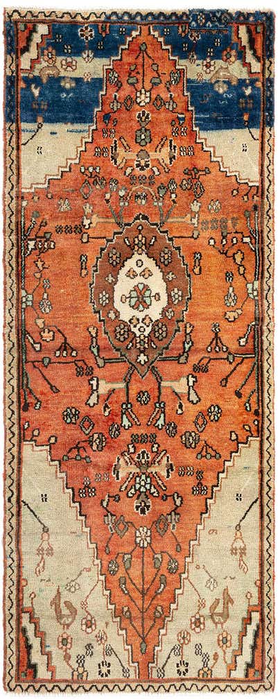 3' 1 x 10' 11 Hamedan Wool Runner Rug