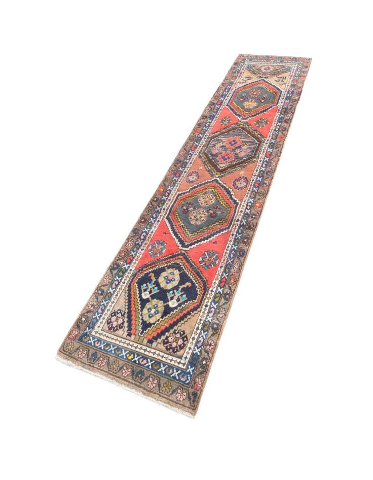 Detail image of 2' 7 x 10' 5 Hamedan Runner Rug