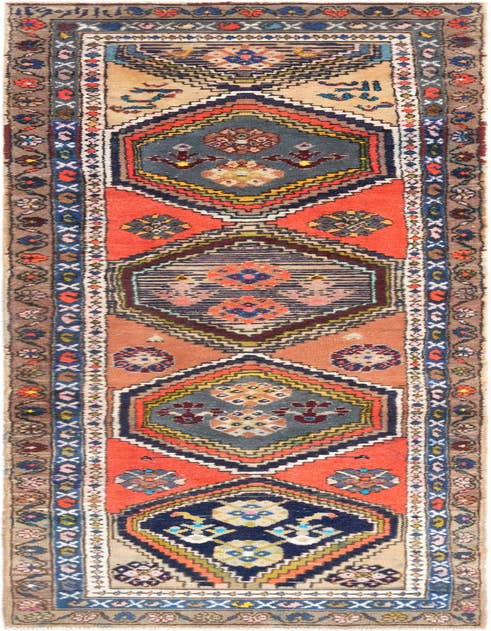 Detail image of 2' 7 x 10' 5 Hamedan Runner Rug