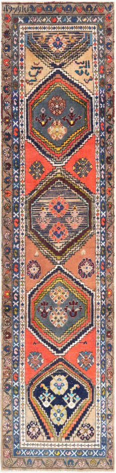 Detail image of 2' 7 x 10' 5 Hamedan Runner Rug