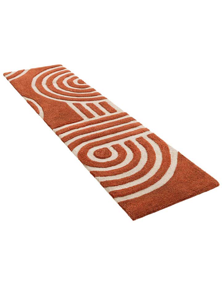 2' x 8' Handtufted Wool Runner Rug