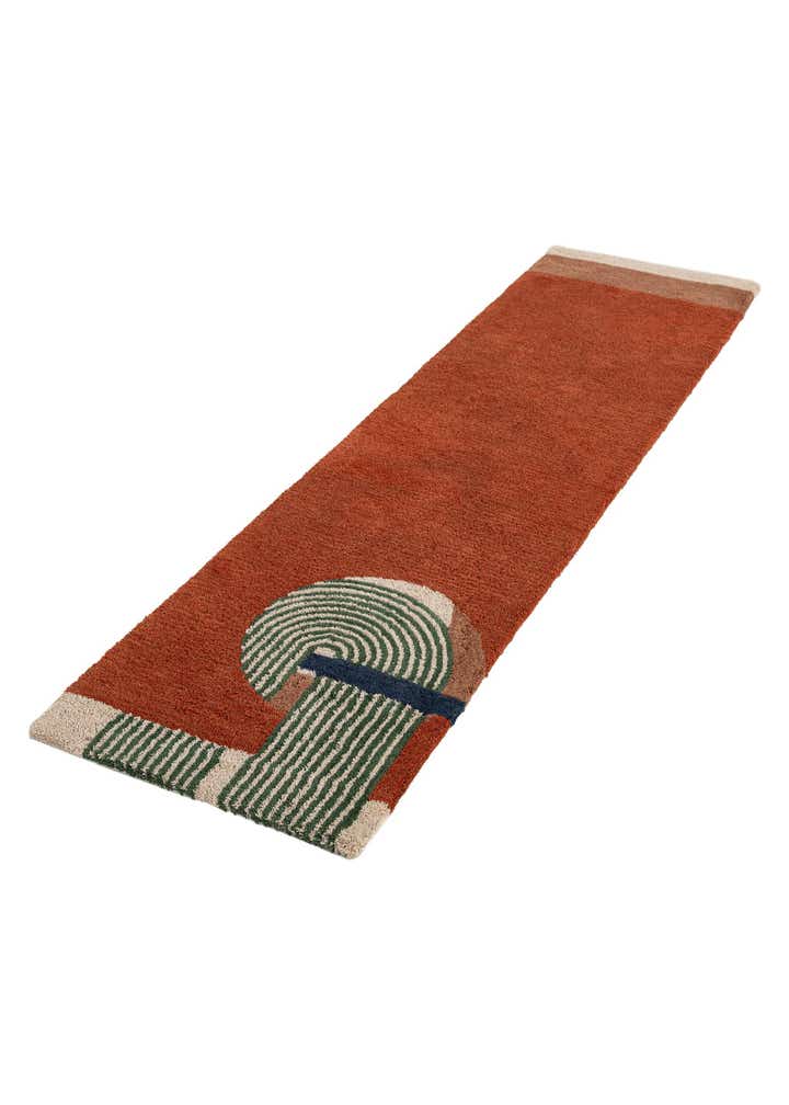 2' x 8' Handtufted Wool Runner Rug