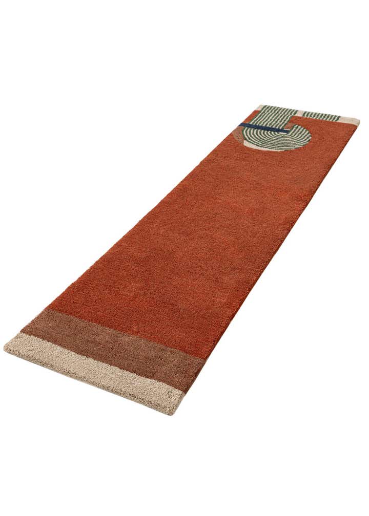 2' x 8' Handtufted Wool Runner Rug