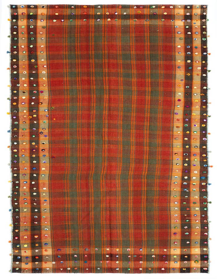 Detail image of 4' 6 x 8' 9 Jajim Wool Runner Rug
