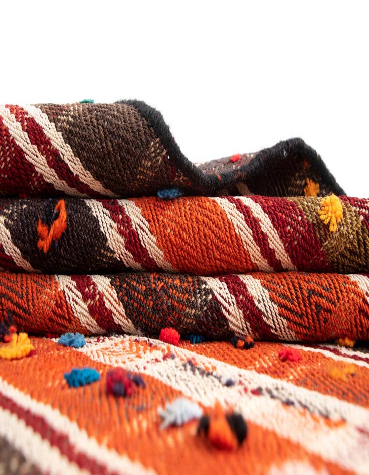 Detail image of 4' 8 x 9' Jajim Wool Runner Rug