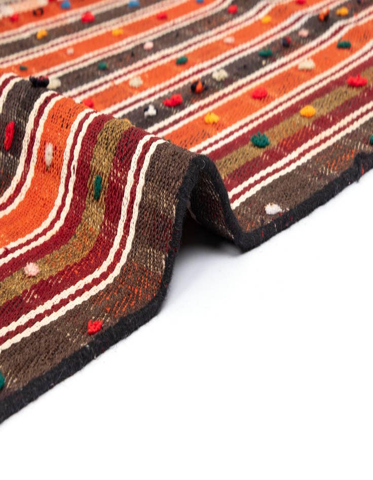Detail image of 4' 8 x 9' Jajim Wool Runner Rug