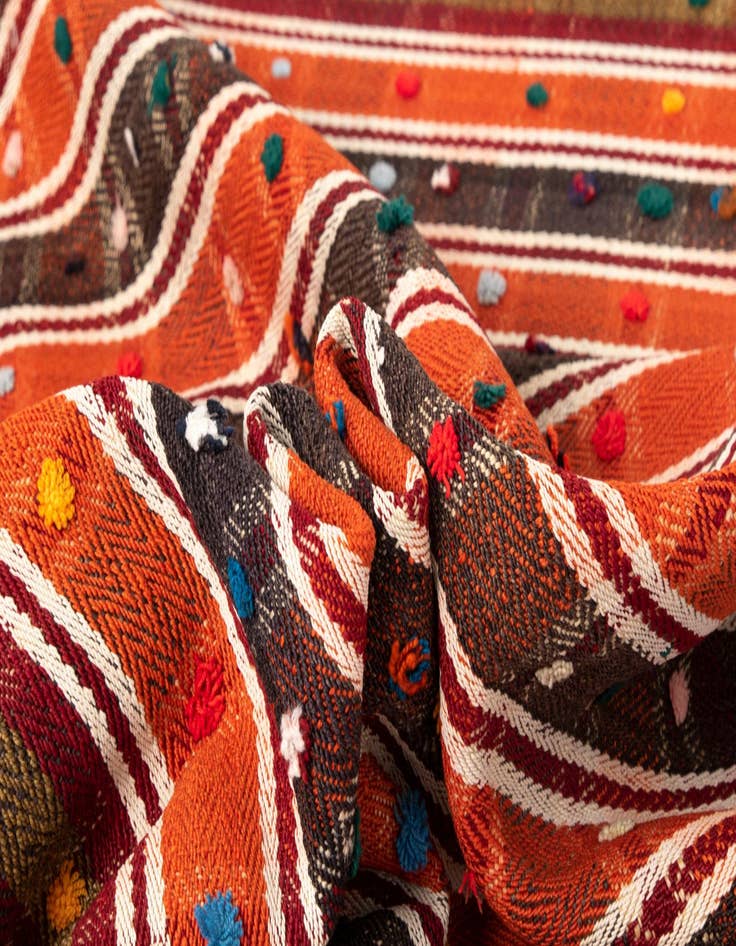 Detail image of 4' 8 x 9' Jajim Wool Runner Rug