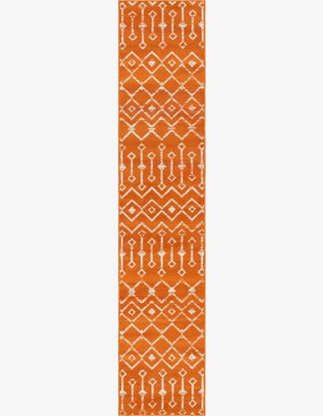 Orange Kasbah Trellis Runner Rug