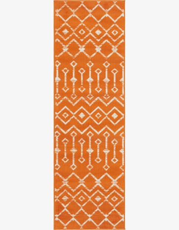 Orange Kasbah Trellis Runner Rug
