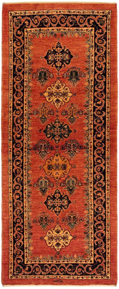 90cm x 215cm Kashkuli Läufer Teppich