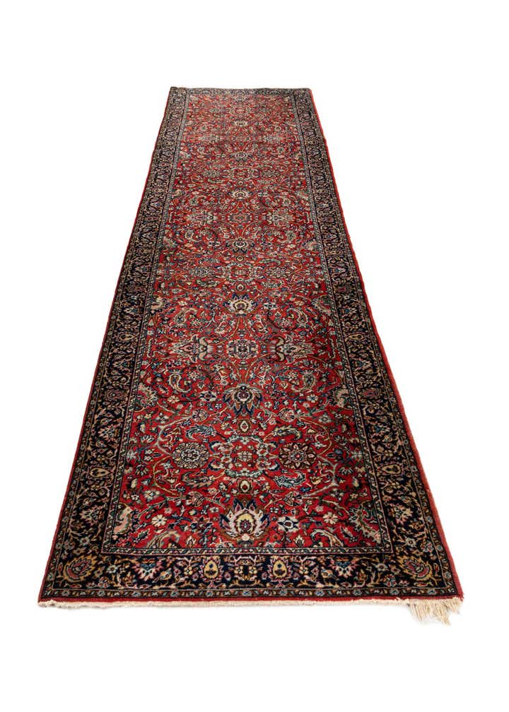 2' 11 x 11' 6 Hand Knotted Kashmir Wool Runner Rug