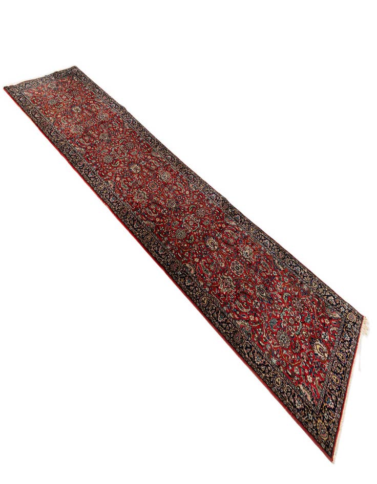 Detail image of 2' 11 x 11' 6 Hand Knotted Kashmir Wool Runner Rug