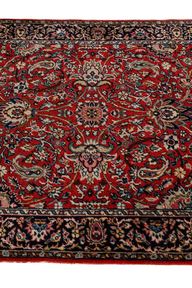 Detail image of 2' 11 x 11' 6 Hand Knotted Kashmir Wool Runner Rug