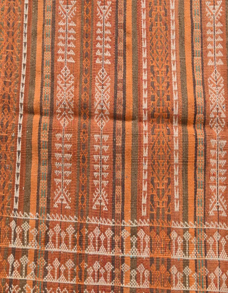 Detail image of 4' 3 x 10' 7  Hand Knotted Kilim Fars Persian Wool Runner Rug