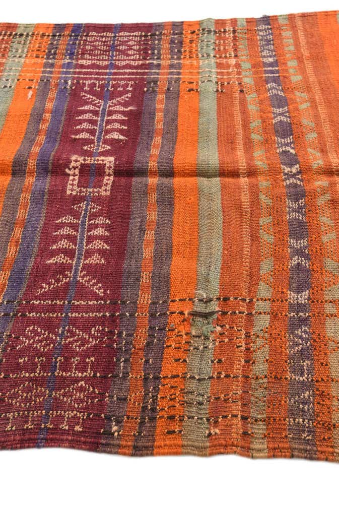 3' 9 x 9' 10 Hand Woven Kilim Fars Wool Runner Rug