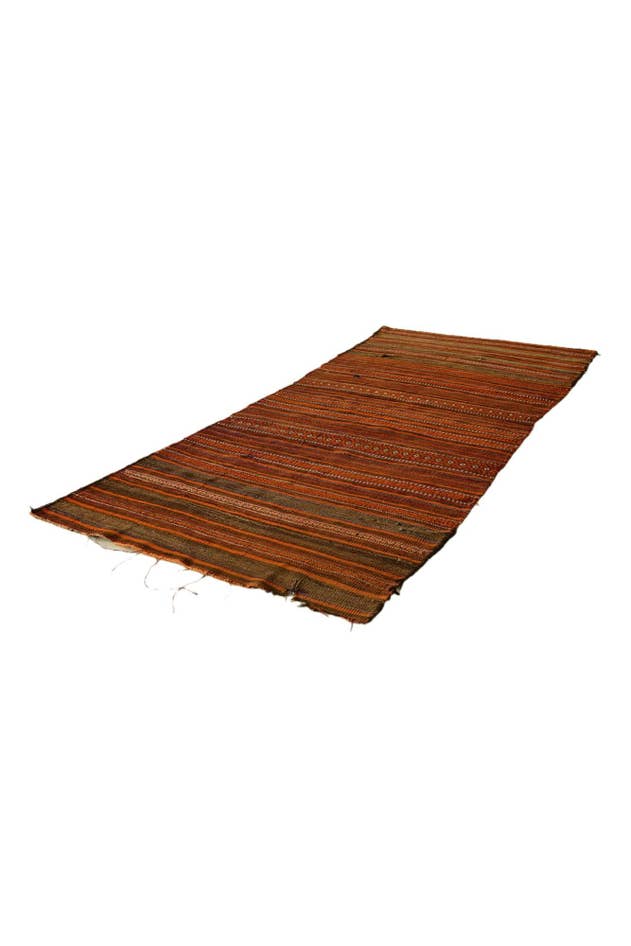 Detail image of 3' 2 x 7' 6 Hand Woven Kilim Fars Wool Runner Rug