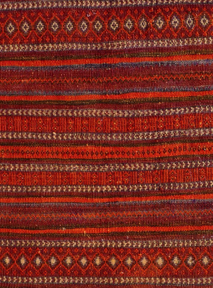 3' 2 x 7' 6 Hand Woven Kilim Fars Wool Runner Rug