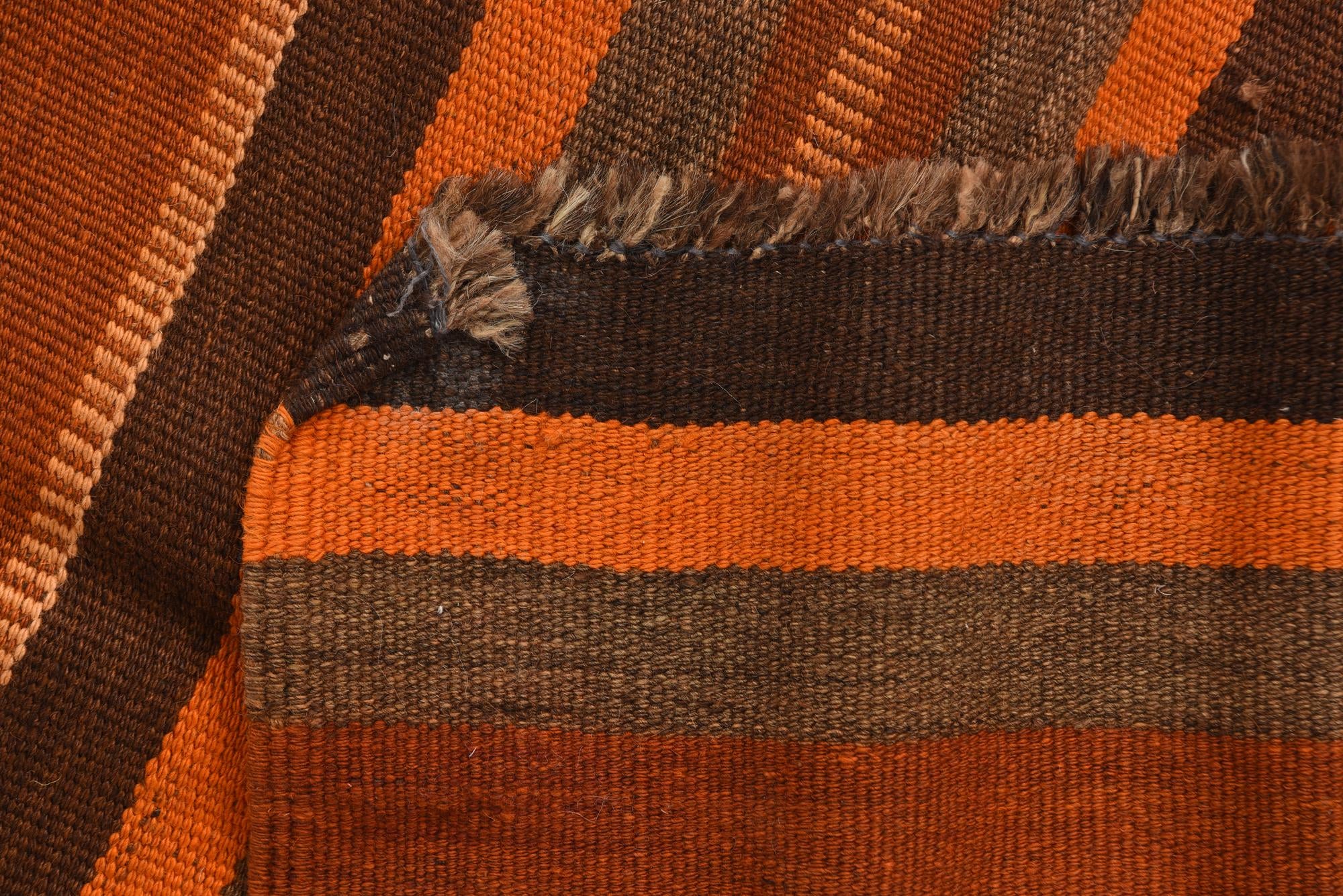 3' 8 x 11' Hand Woven Kilim Fars Wool Runner Rug