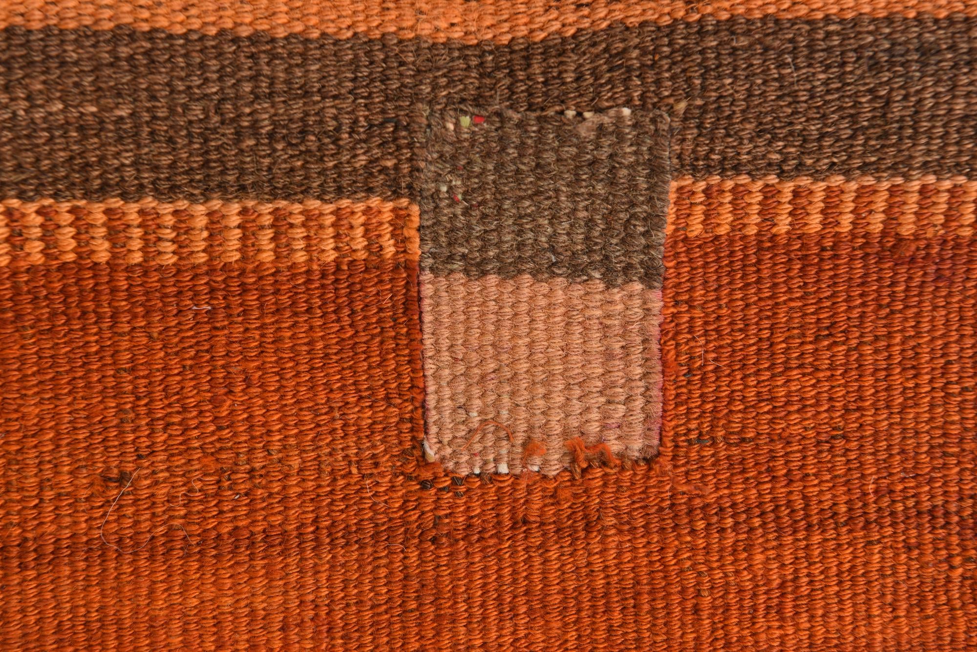 3' 8 x 11' Hand Woven Kilim Fars Wool Runner Rug