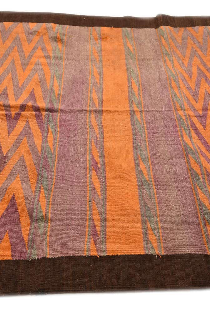 5' 3 x 14' 4 Hand Woven Kilim Fars Wool Runner Rug