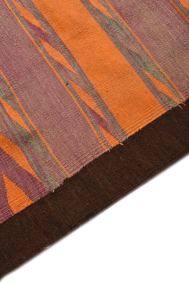 Detail image of 5' 3 x 14' 4 Hand Woven Kilim Fars Wool Runner Rug