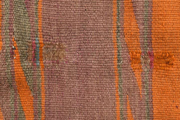 5' 3 x 14' 4 Hand Woven Kilim Fars Wool Runner Rug