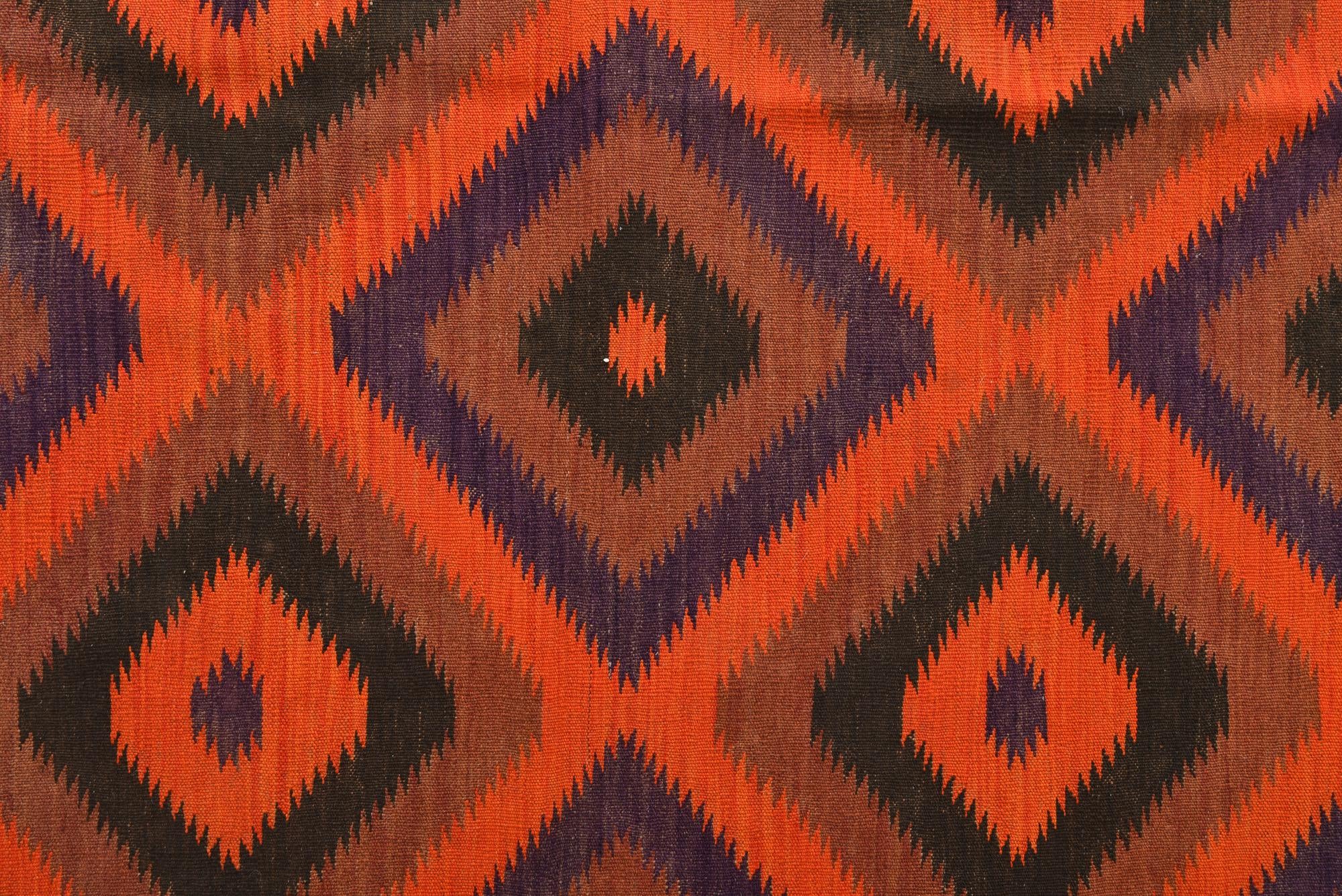 4' x 12' Hand Woven Kilim Fars Wool Runner Rug