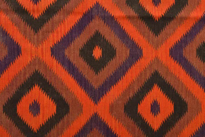 4' x 12' Hand Woven Kilim Fars Wool Runner Rug