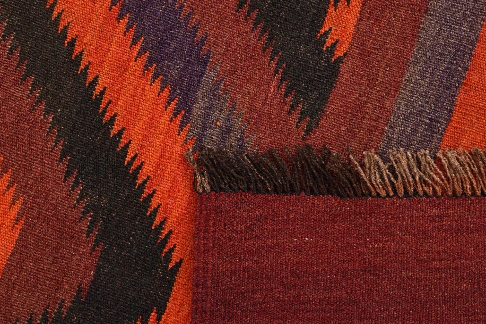 4' x 12' Hand Woven Kilim Fars Wool Runner Rug