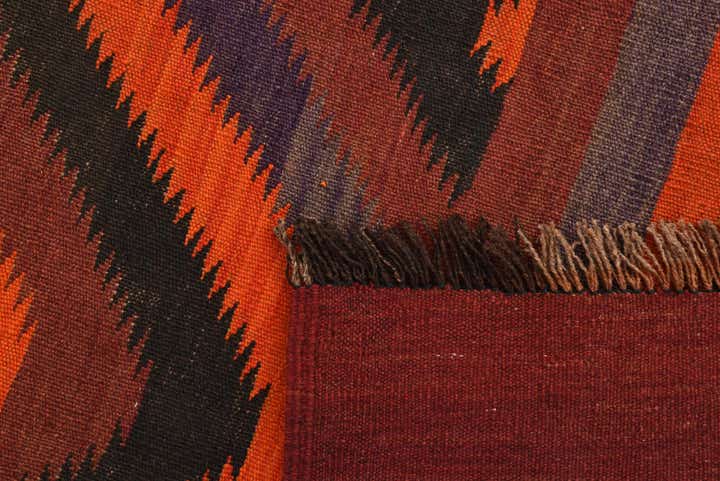 4' x 12' Hand Woven Kilim Fars Wool Runner Rug