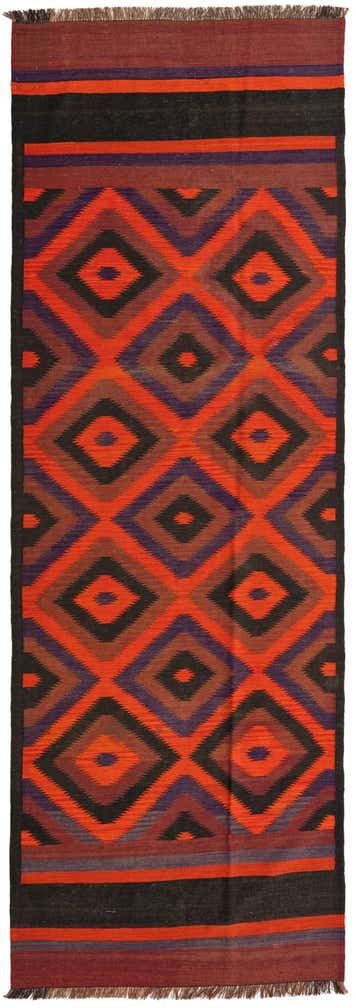 4' x 12' Hand Woven Kilim Fars Wool Runner Rug