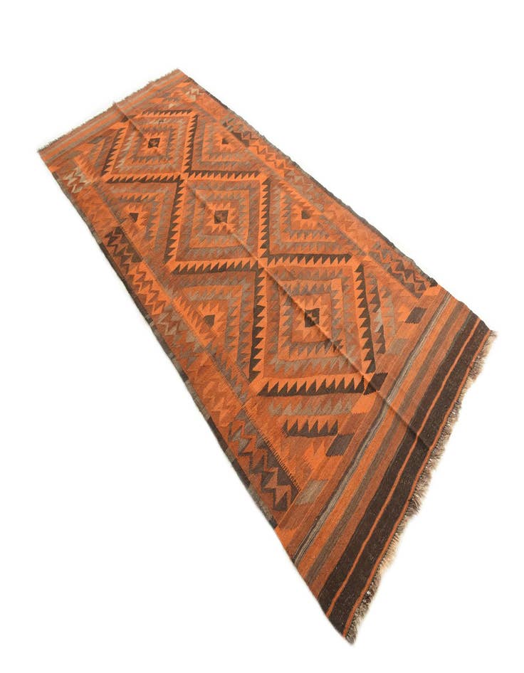 Detail image of 4' 8 x 10' 3  Hand Woven Kilim Fars Wool Runner Rug