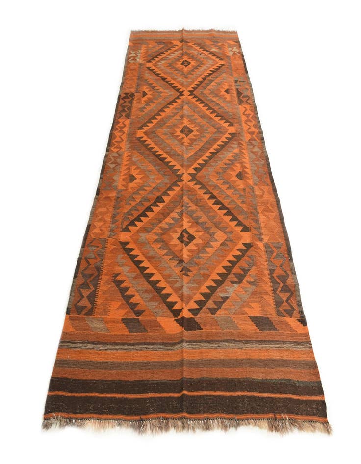 Detail image of 4' 8 x 10' 3  Hand Woven Kilim Fars Wool Runner Rug