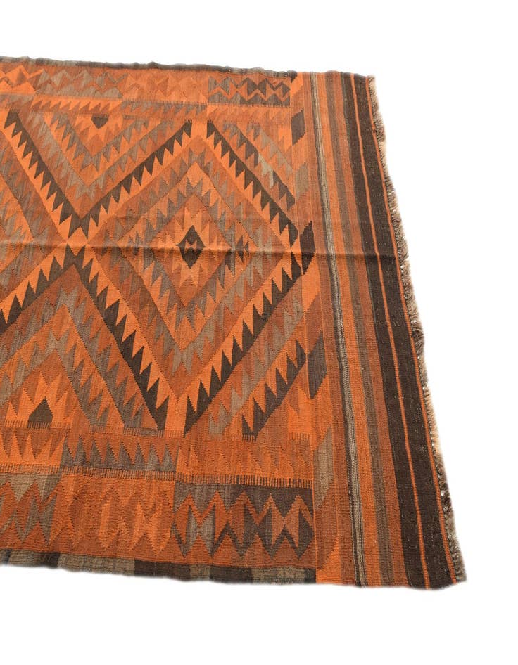 Detail image of 4' 8 x 10' 3  Hand Woven Kilim Fars Wool Runner Rug