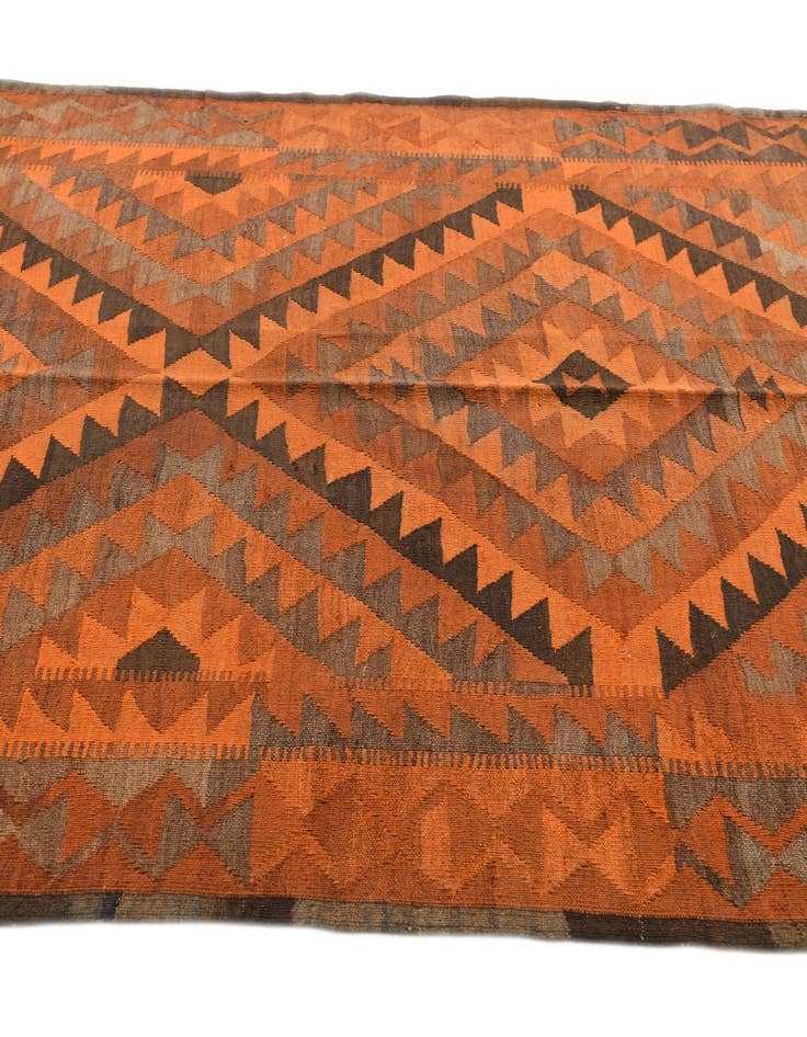 Detail image of 4' 8 x 10' 3  Hand Woven Kilim Fars Wool Runner Rug