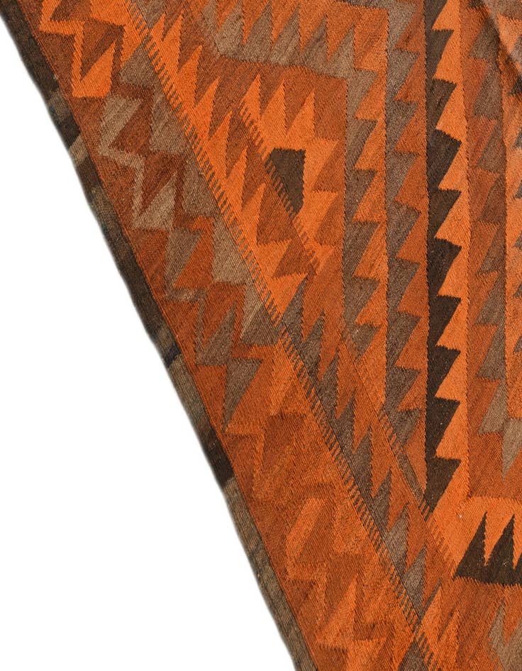 Detail image of 4' 8 x 10' 3  Hand Woven Kilim Fars Wool Runner Rug