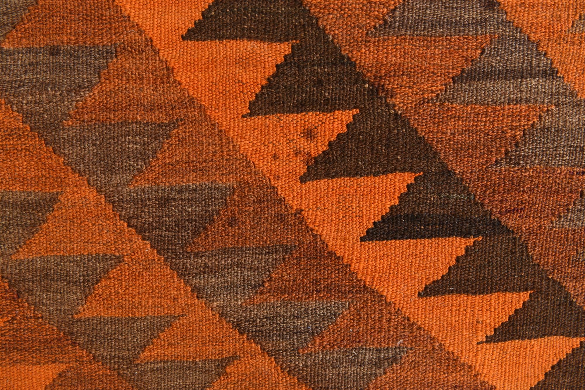 4' 8 x 10' 3 Hand Woven Kilim Fars Wool Runner Rug