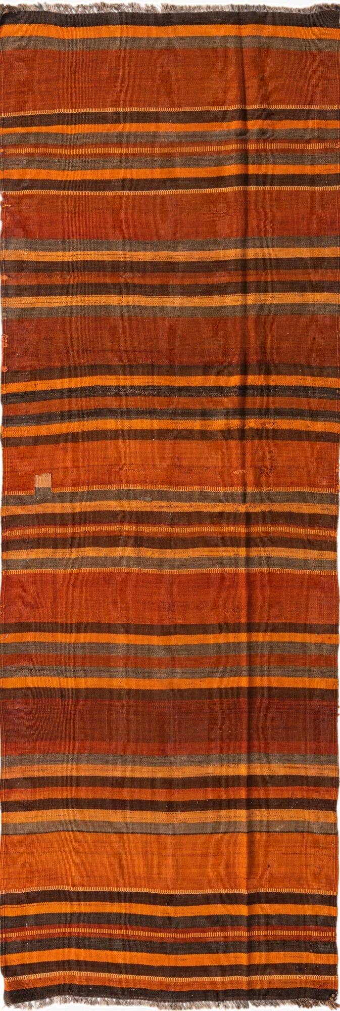 3' 8 x 11'  Hand Woven Kilim Fars Wool Runner Rug