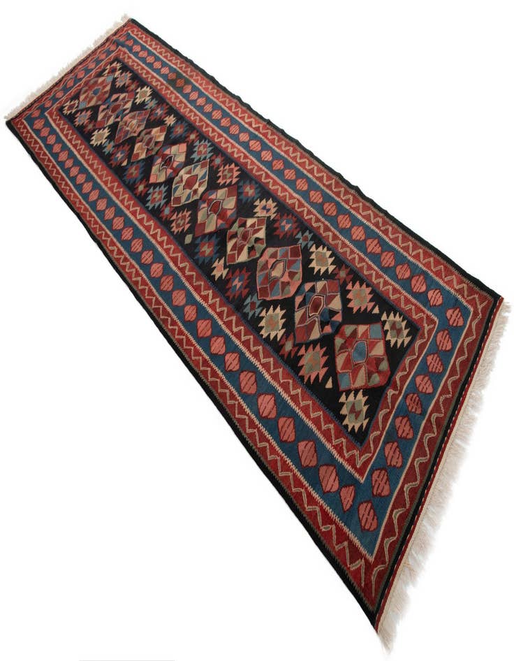 Detail image of 4' 6 x 11' 7 Kilim Wool Runner Rug