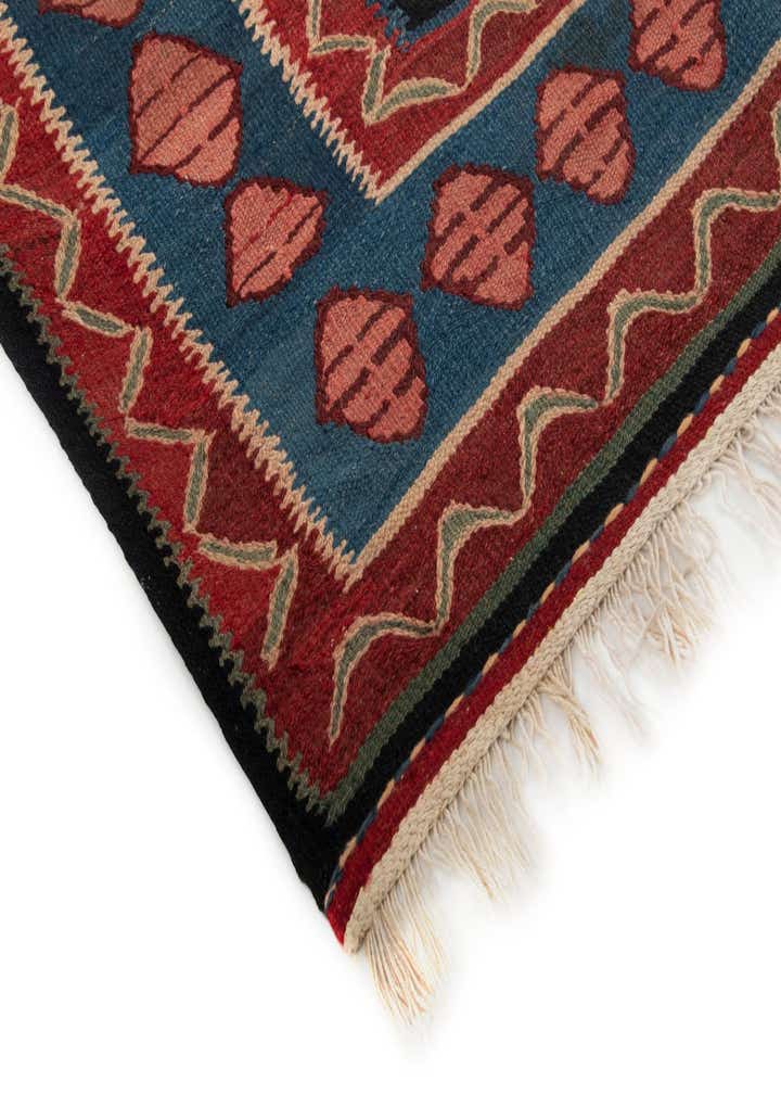 4' 6 x 11' 7 Kilim Wool Runner Rug