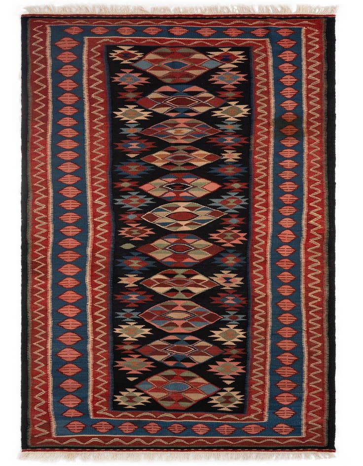 Detail image of 4' 6 x 11' 7 Kilim Wool Runner Rug
