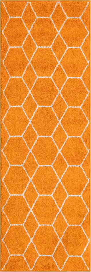 Detail image of 2' x 6' Lattice Frieze Runner Rug