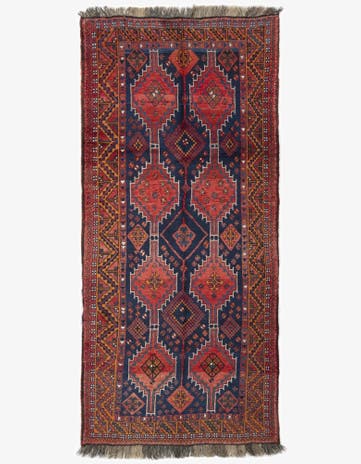 4' 9 x 10' 2 Hand Knotted Lori Persian Wool Runner Rug