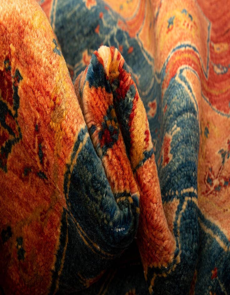 Detail image of 2' 11 x 9' 11 Luribaft Wool Runner Rug