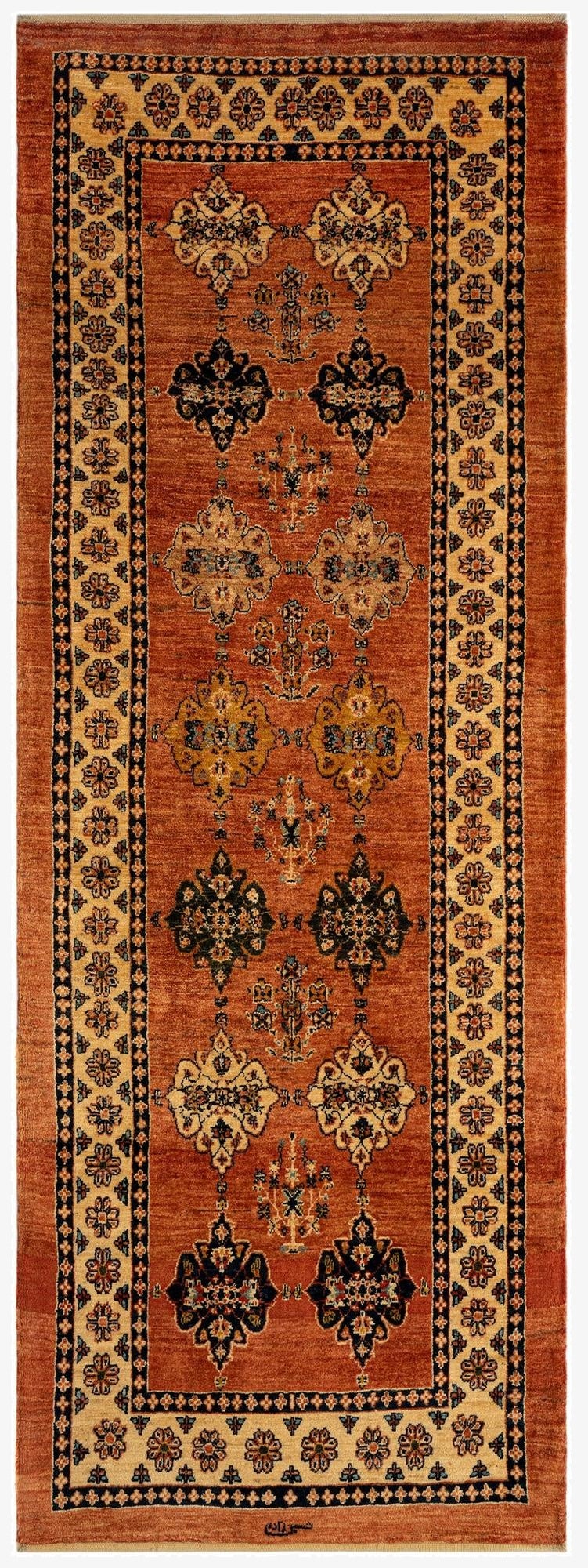 2' 9 x 7' 3 Luribaft Wool Runner Rug